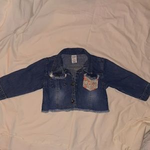 Girls 18-24mnth snap up jean jacket with design